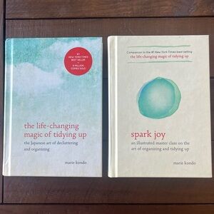 Marie Kondo Book Set Spark Joy + Life Changing Magic Hardcover Organizing Clean